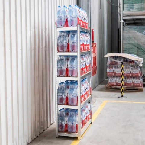 Regał magazynowy Basic 180x90x40 5 półek MDF 175kg ocynk MTP000047