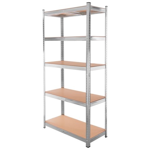 Regał magazynowy Basic 180x90x40 5 półek MDF 175kg ocynk MTP000047
