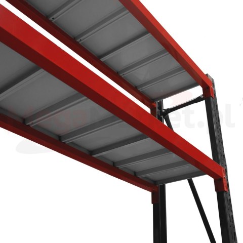 Regał metalowy magazynowy Fortis 4 półki H200 L167 G50 bazowy MPP000002