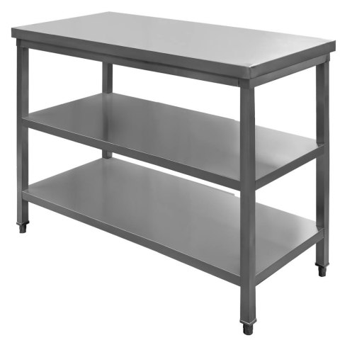 Stół centralny 2 półki 100x60x85 stal nierdzewna MTP001765
