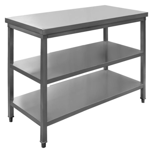 Stół centralny 2 półki 100x60x85 stal nierdzewna MTP001765