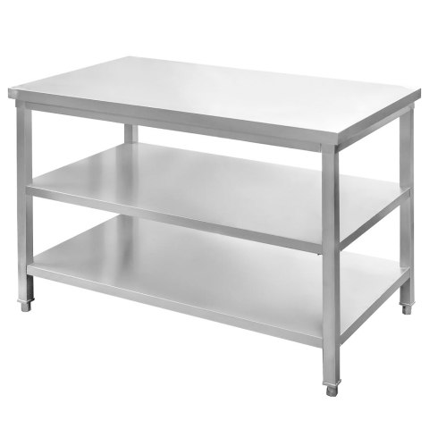 Stół gastronomiczny centralny 2 półki 120x70x85 inox MTP001770