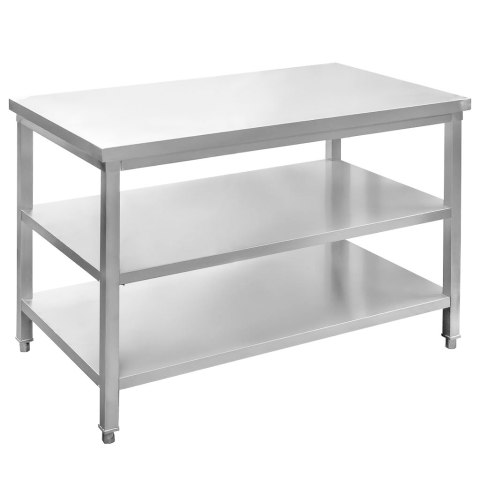 Stół gastronomiczny centralny 2 półki 120x70x85 inox MTP001770