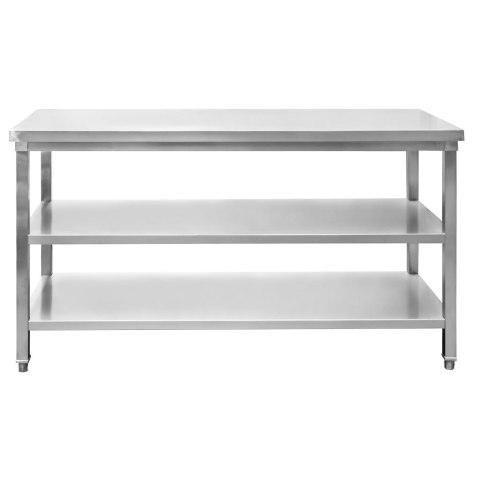 Stół gastronomiczny centralny 2 półki 150x60x85 inox MTP001767