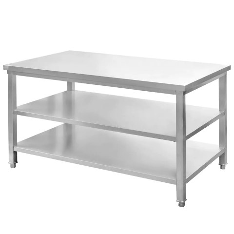 Stół gastronomiczny centralny 2 półki 150x70x85 inox MTP001771