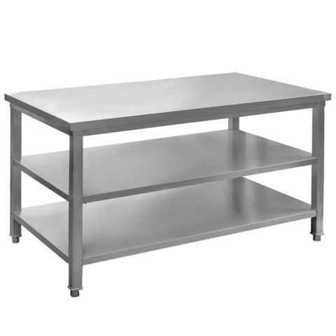 Stół gastronomiczny centralny 2 półki 150x70x85 inox MTP001771