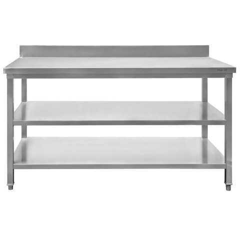 Stół przyścienny 2 półki 150x70x85 stal nierdzewna MTP001759