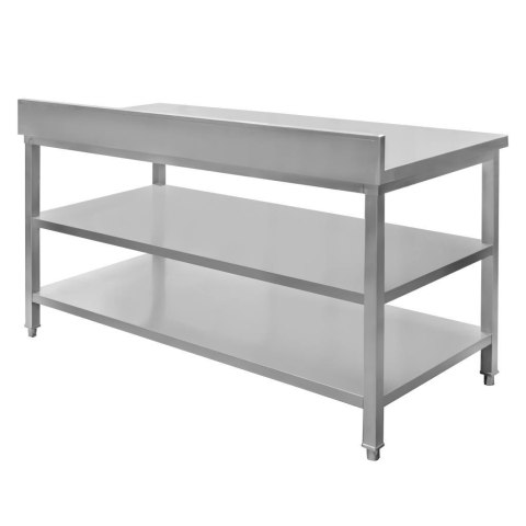 Stół przyścienny 2 półki 150x70x85 stal nierdzewna MTP001759