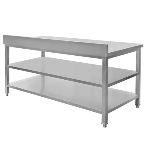 Stół przyścienny 2 półki 180x60x85 stal nierdzewna MTP001764