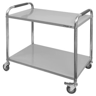 Wózek kelnerski gastronomiczny 90x50x90 2 półki inox Standard MTP004683