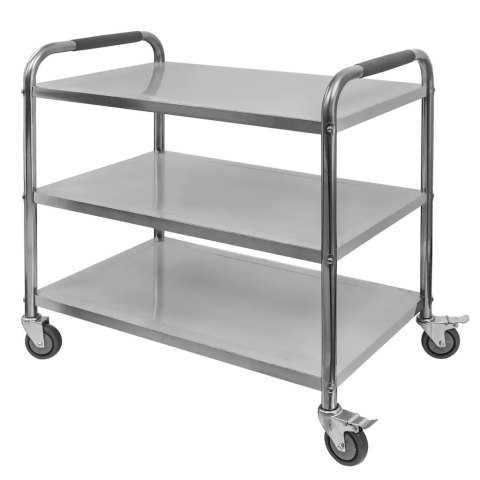 Wózek kelnerski gastronomiczny 90x50x90 3 półki inox Standard MTP004686