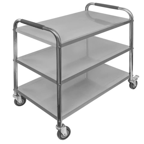 Wózek kelnerski gastronomiczny 90x50x90 3 półki inox Standard MTP004686