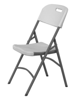 Krzesło rozkładane białe, ogrodowe | Hendi