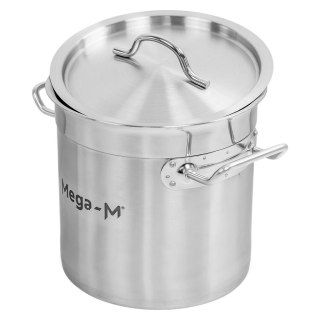 Garnek ze Stali Nierdzewnej Aisi 443 Wysoki Z Pokrywą Pro 6l 20x20 cm