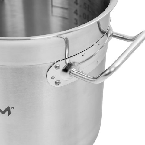 Garnek wysoki inox AISI443 z pokrywą Pro 6l 20x20 cm MTP005027