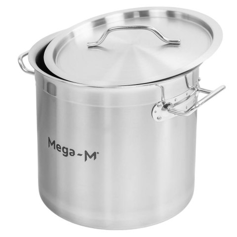Garnek wysoki inox AISI443 z pokrywką Pro 12l 25x25 cm MTP005028