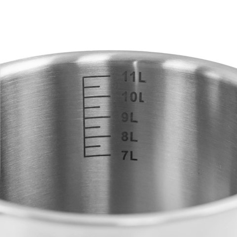 Garnek wysoki inox AISI443 z pokrywką Pro 12l 25x25 cm MTP005028