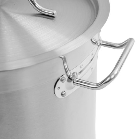 Garnek wysoki inox AISI443 z pokrywką Pro 12l 25x25 cm MTP005028