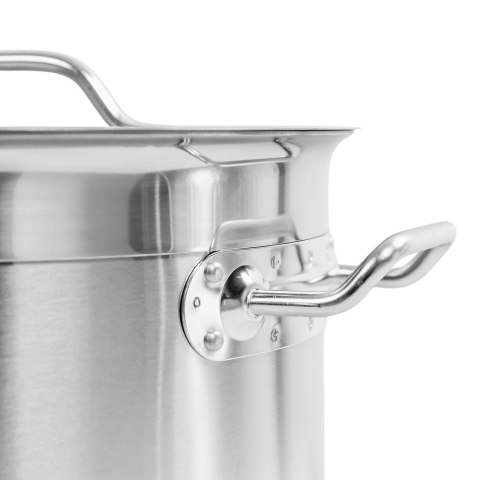 Garnek wysoki inox AISI443 z pokrywką Pro 12l 25x25 cm MTP005028