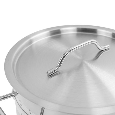 Garnek wysoki inox AISI443 z pokrywką Pro 12l 25x25 cm MTP005028