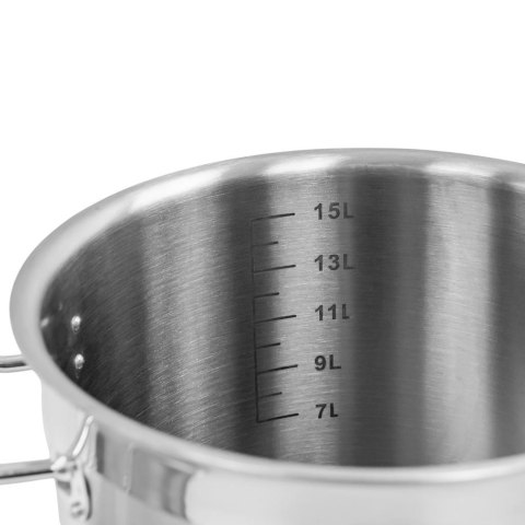 Garnek wysoki inox AISI443 z pokrywką Pro 17l 28x28 cm MTP005029