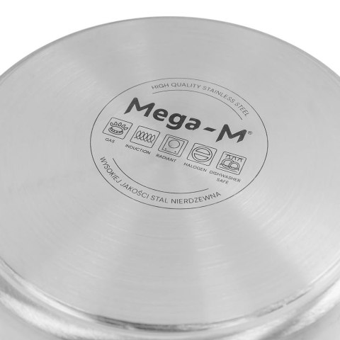 Garnek wysoki inox AISI443 z pokrywką Pro 21l 30x30 cm MTP005030