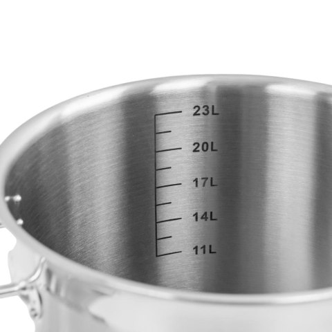 Garnek wysoki inox AISI443 z pokrywką Pro 25l 32x32 cm MTP005031