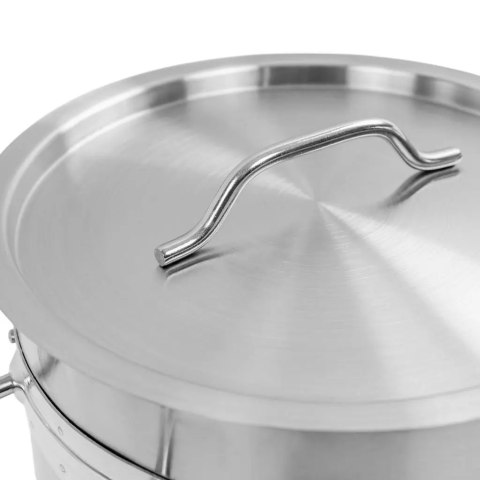 Garnek wysoki inox standard z pokrywką 12l 25x25 cm MTP005043