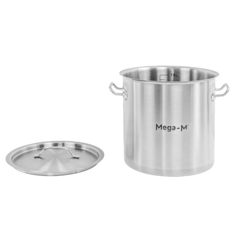 Garnek wysoki inox standard z pokrywką 17l 28x28 cm MTP005044