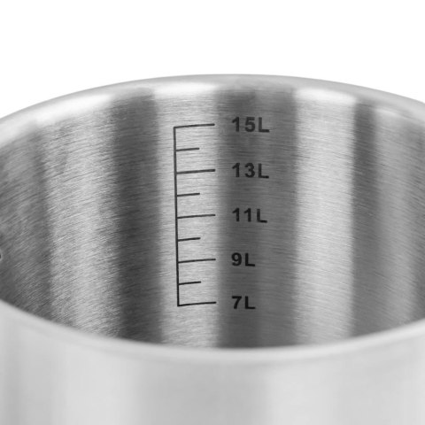 Garnek wysoki inox standard z pokrywką 17l 28x28 cm MTP005044