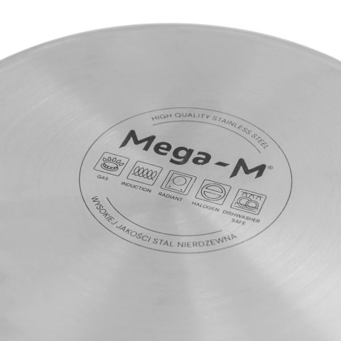 Garnek wysoki inox standard z pokrywką 17l 28x28 cm MTP005044