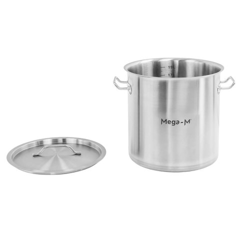 Garnek wysoki inox standard z pokrywką 21l 30x30 cm MTP005045