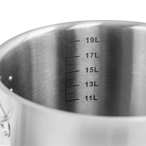 Garnek wysoki inox standard z pokrywką 21l 30x30 cm MTP005045