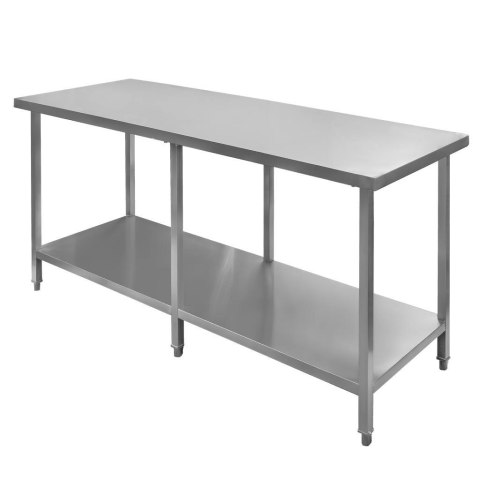 Stół centralny z półką 6 nóg 180x70x85 stal nierdzewna MTP005105