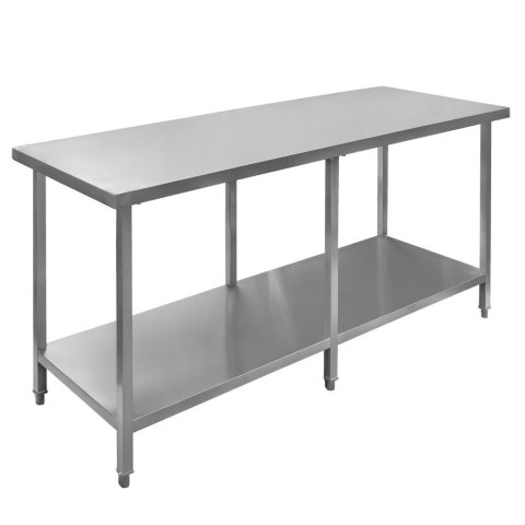 Stół centralny z półką 6 nóg 180x70x85 stal nierdzewna MTP005105