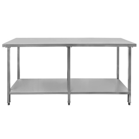 Stół centralny z półką 6 nóg 180x70x85 stal nierdzewna MTP005105