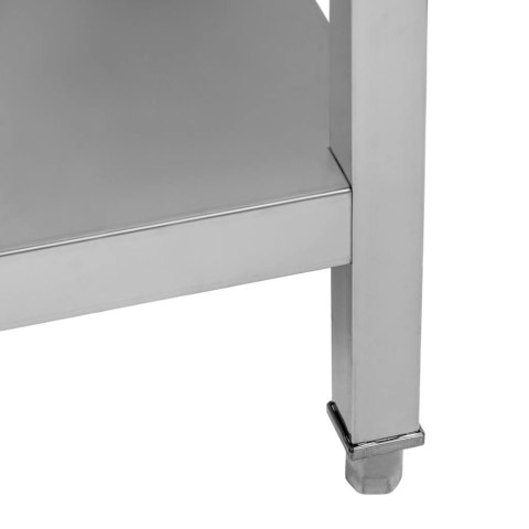 Stół przyścienny inox z półką 80x60x85 do zaplecza MTP005093