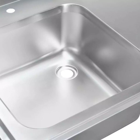Zlew gastronomiczny spawany lewostronny z półką 120x60x85 stal nierdzewna MTP005133
