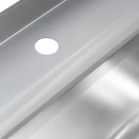 Zlew gastronomiczny spawany lewostronny z półką 120x60x85 stal nierdzewna MTP005133