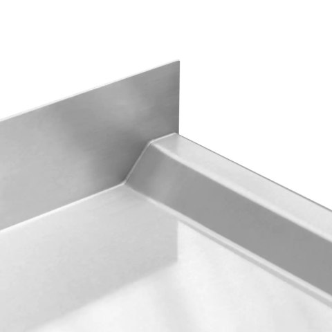 Zlew gastronomiczny spawany lewostronny z półką 120x60x85 stal nierdzewna MTP005133