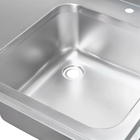Zlew gastronomiczny prawostronny z półką 100x60x85 stal nierdzewna MTP005306