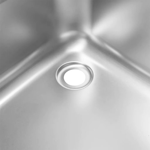 Zlew gastronomiczny prawostronny z półką 100x60x85 stal nierdzewna MTP005306