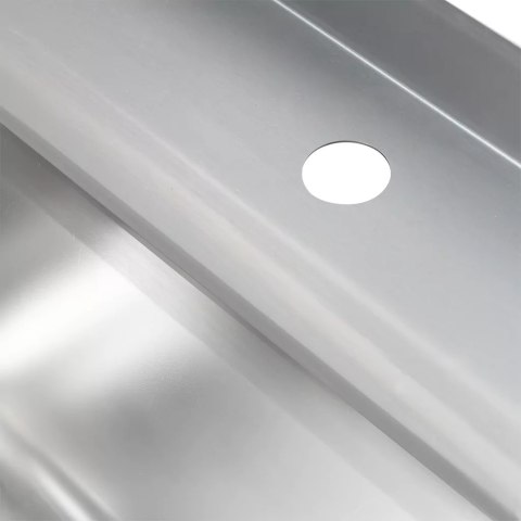 Zlew gastronomiczny prawostronny z półką 100x60x85 stal nierdzewna MTP005306