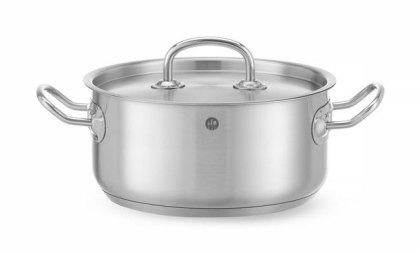 Garnek gastronomiczny profesjonalny niski z pokrywą 2,9 l średnica 200 mm Hendi 836019