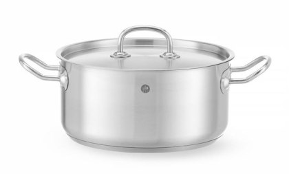 Garnek niski Kitchen Line z pokrywą 4,9 l średnica 240x110 mm Hendi 836026