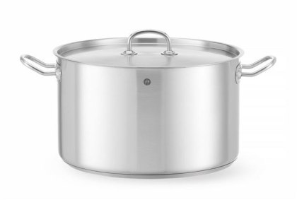 Gastronomiczny garnek nierdzewny z pokrywką 15 l średnica 32 cm Hendi 836507