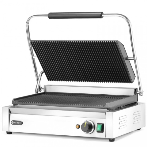 Out Grill Kontaktowy Elektryczny Panini XL 2700W Ryflowany 545 mm Hendi 263624