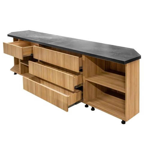 Lada sklepowa sprzedażowa dąb amerykański 2900x600x1130 mm MPP000678