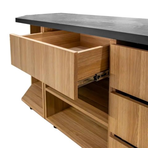 Lada sklepowa sprzedażowa dąb amerykański 2900x600x1130 mm MPP000678