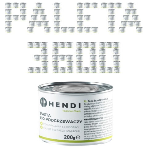 Pasta Paliwo do Podgrzewacza w Puszce 200g Hendi 194546 (PALETA 3600 SZTUK)